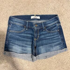 HOLLISTER high wasted dark Jean shorts size 0/W 24